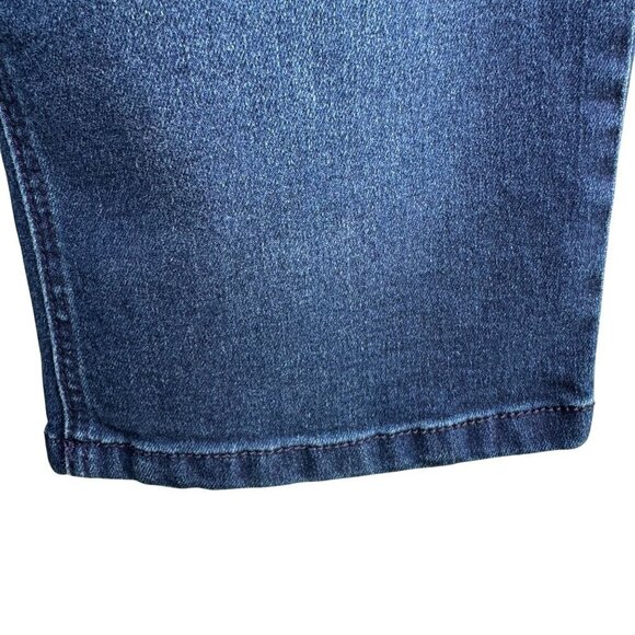 DG2 Diane Gilman Womens Blue Stretch Denim Preppy Summer Casual Bermuda Shorts 2 - Picture 5 of 9